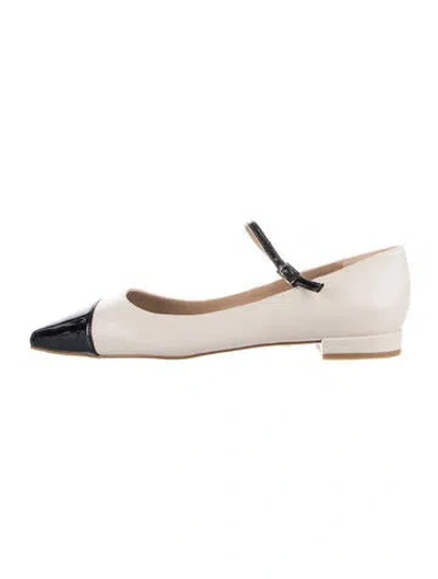 Pre-owned Lk Bennett Leather Ballet Flats In Neutrals