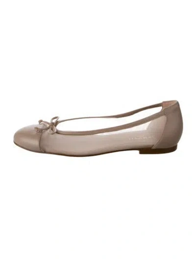 Pre-owned Lk Bennett Leather Ballet Flats In Neutrals