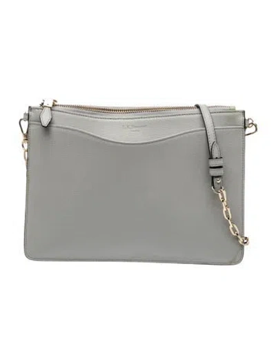 Pre-owned Lk Bennett Leather Crossbody Bag In Gray