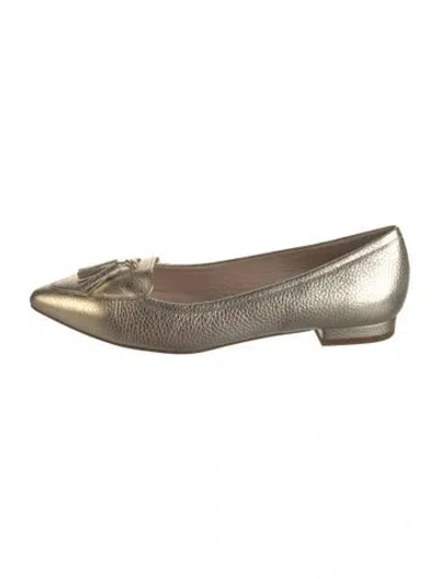 Pre-owned Lk Bennett Leather Loafers In Gold