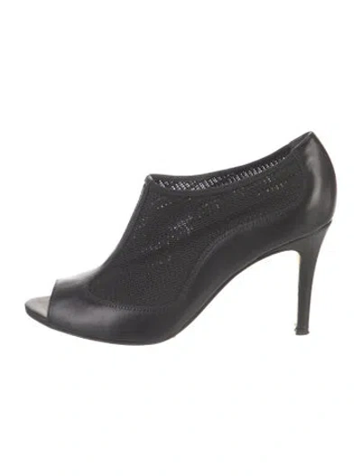 Pre-owned Lk Bennett Leather Mesh Accents Pumps In Black