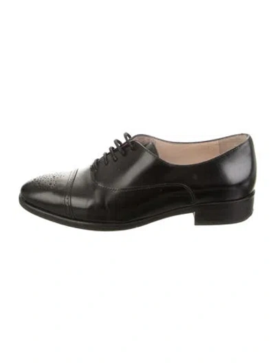 Pre-owned Lk Bennett Leather Oxfords In Black