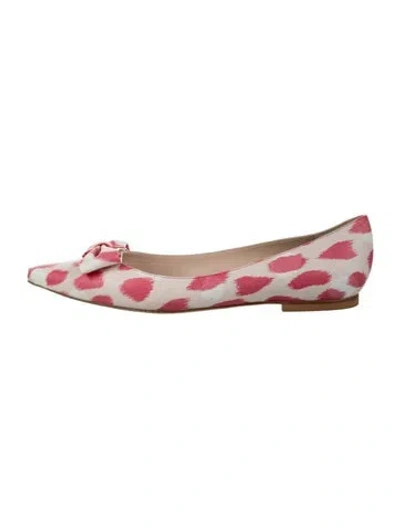 Pre-owned Lk Bennett Leather Printed Ballet Flats In Pink
