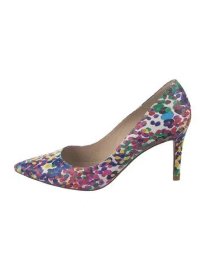Pre-owned Lk Bennett Leather Printed Pumps In White