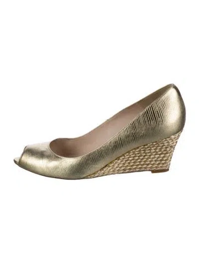 Pre-owned Lk Bennett Leather Pumps In Gold