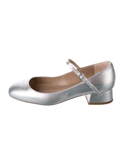 Pre-owned Lk Bennett Leather Pumps In Metallic/silver
