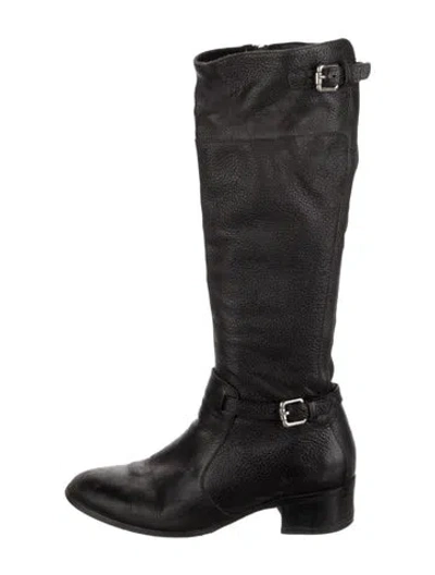 Pre-owned Lk Bennett Leather Riding Boots In Black