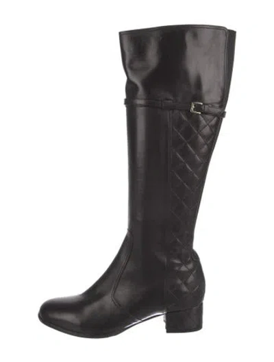Pre-owned Lk Bennett Leather Riding Boots In Black