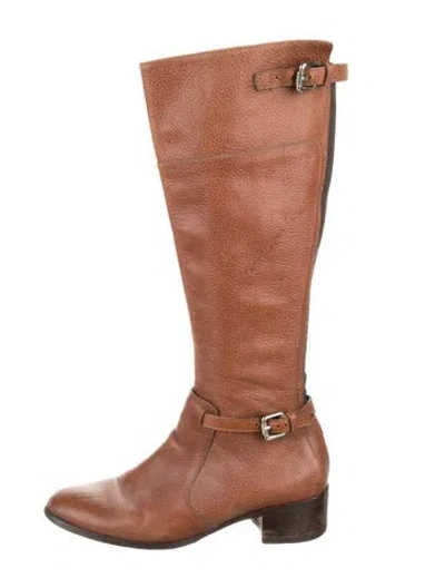 Pre-owned Lk Bennett Leather Riding Boots In Brown