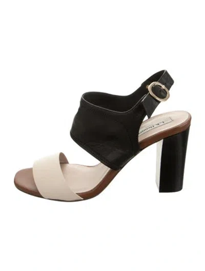 Pre-owned Lk Bennett Leather Sandals In Black/neutrals