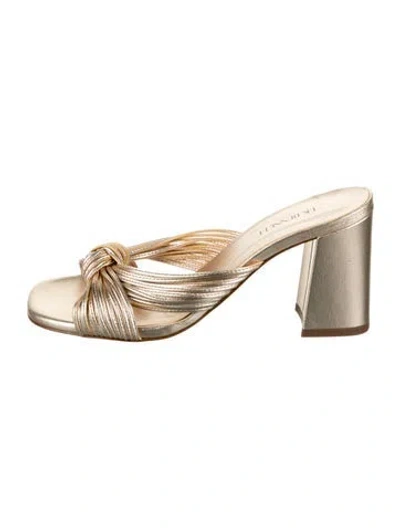 Pre-owned Lk Bennett Leather Sandals In Gold