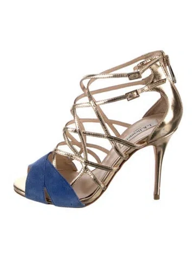Pre-owned Lk Bennett Leather Sandals In Metallic