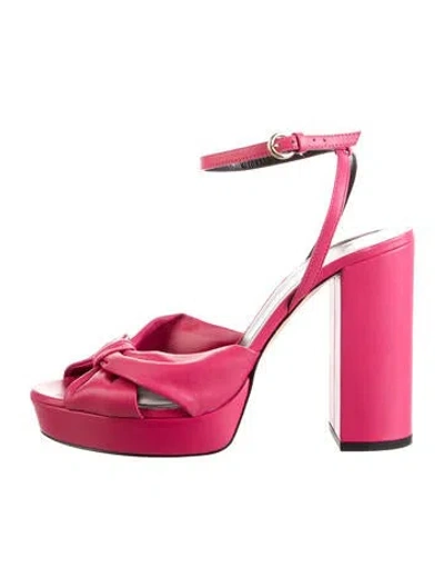 Pre-owned Lk Bennett Leather Sandals In Pink