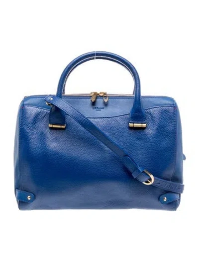Pre-owned Lk Bennett Leather Shoulder Bag In Blue