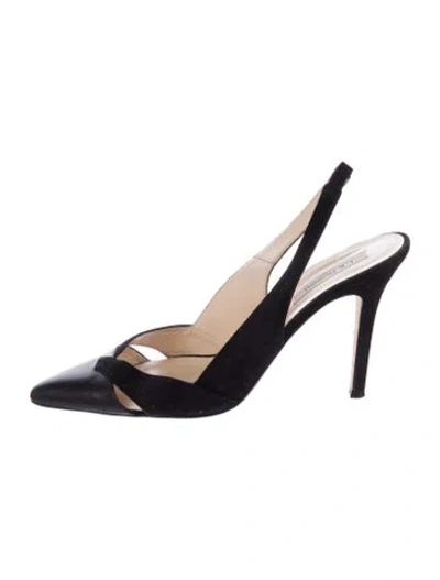 Pre-owned Lk Bennett Leather Slingback Pumps In Black