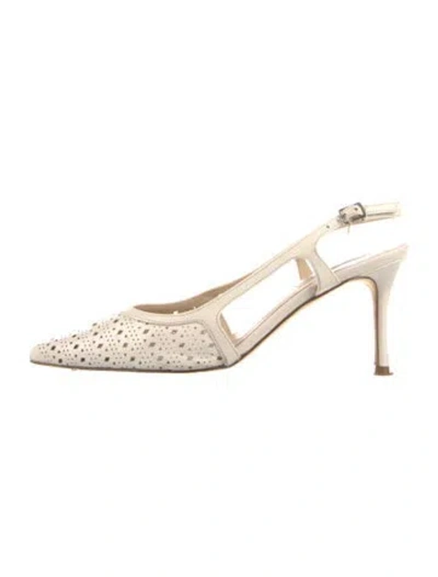 Pre-owned Lk Bennett Leather Slingback Pumps In Neutral