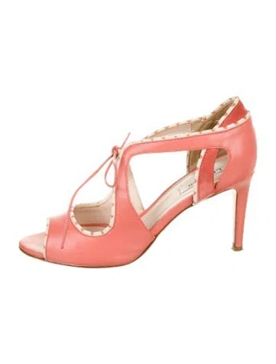 Pre-owned Lk Bennett Leather T-strap Pumps In Neutral