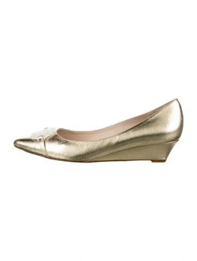 Pre-owned Lk Bennett Leather Tweed Pattern Ballet Flats In Multicolor