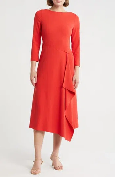 Lk Bennett Lena Long Sleeve Dress In Red