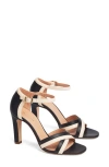 Lk Bennett Lennon Colorblock Ankle Strap Sandal In Multi Black