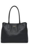 Lk Bennett Lillian Leather Tote In Black