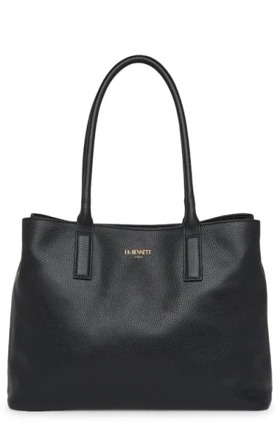 Lk Bennett Lillian Leather Tote In Black