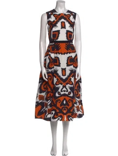 Pre-owned Lk Bennett Linen Long Dress In Neutral