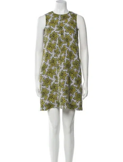 Pre-owned Lk Bennett Linen Mini Dress In Multi
