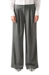 Lk Bennett Liz Wide Leg Pants In Gray