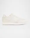Lk Bennett Womens Whi-off White Sport Runner Leather And Suede Low-top Trainers In Off White