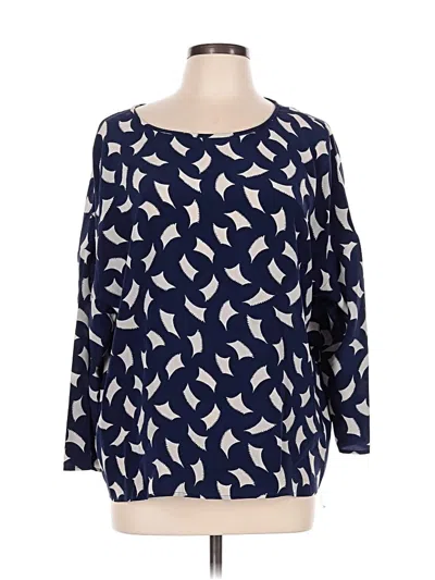 Pre-owned Lk Bennett Long Sleeve Blouse In Blue