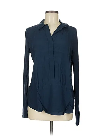 Pre-owned Lk Bennett Long Sleeve Blouse In Blue