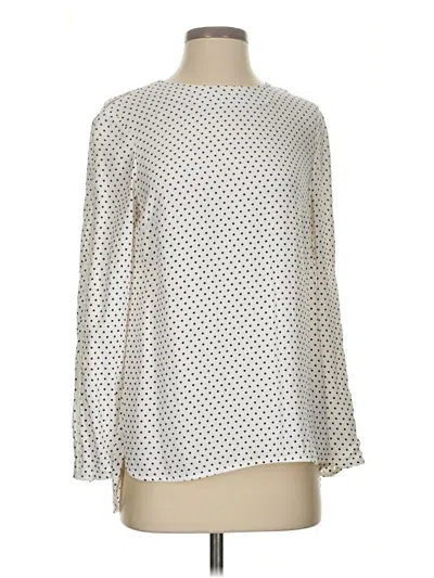 Pre-owned Lk Bennett Long Sleeve Blouse In Silver