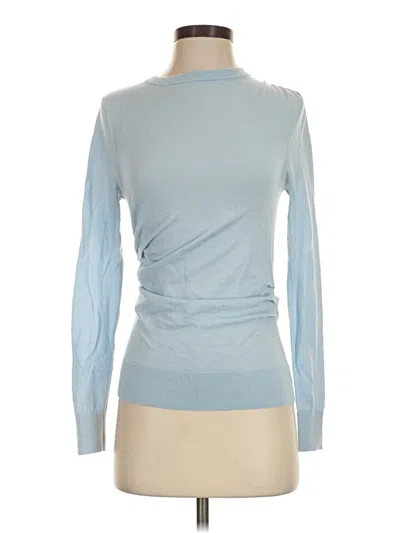 Pre-owned Lk Bennett Long Sleeve Top Blue Turtleneck Tops