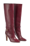 Lk Bennett Loretta Knee High Boot In Burgundy