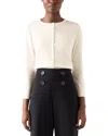 Lk Bennett Lottie Wool-blend Cardigan In White