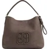 Lk Bennett Lou Lou Wrap Handle Leather Shoulder Bag In Brown