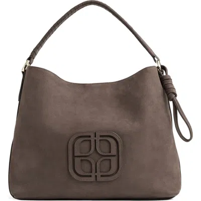 Lk Bennett Lou Lou Wrap Handle Leather Shoulder Bag In Brown