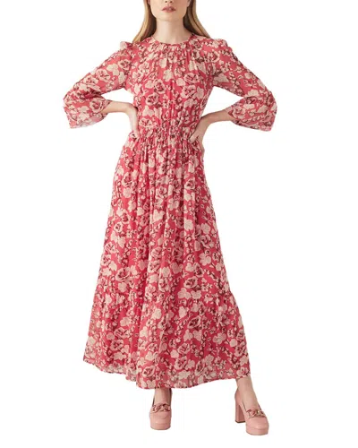 Lk Bennett Lourdes Silk-blend Dress In Pink