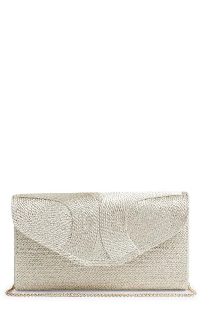 Lk Bennett Lucia Clutch In Soft Gold