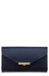 Lk Bennett Lucy Patent Leather Clutch In Navy