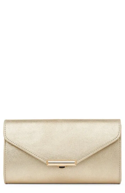Lk Bennett Lucy Clutch In Soft Gold