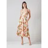 Lk Bennett Floral Print Sleeveless Midi Dress