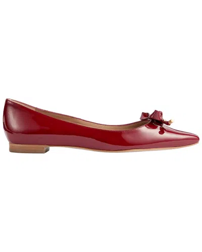 Lk Bennett Mabel Leather Flat In Red