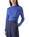 Lk Bennett Mae Jersey Top In Blue