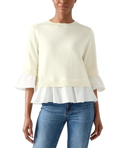 Lk Bennett Maisie Knitted Top In White