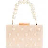 Lk Bennett Malia Clutch In Pink/cream