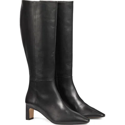 Lk Bennett Margarite Mid Heel Knee High Boot In Black