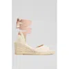Lk Bennett Womens Pin-bubblegum Marianne Espadrille Suede Wedges