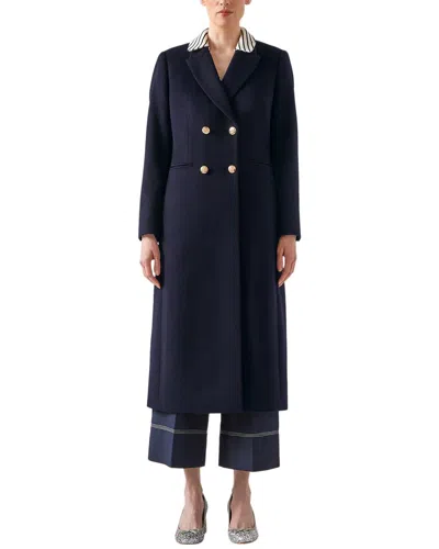 Lk Bennett Mariner Coat In Blue